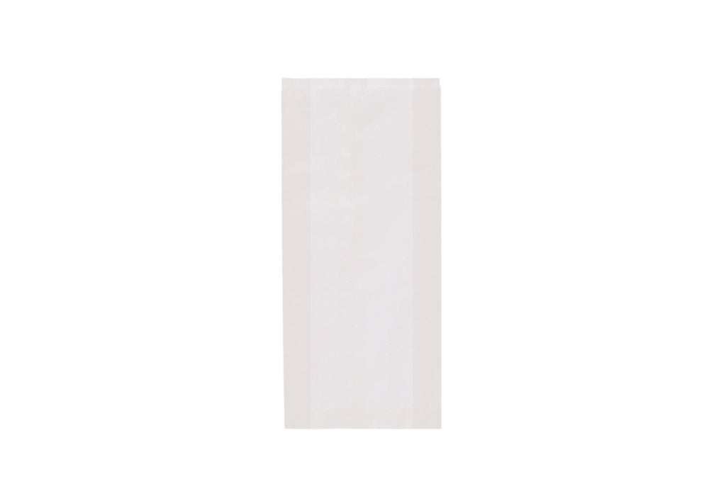 Faltenbeutel, Bäckerfaltenbeutel, weiß, undruckt, Typ 435, 20 + 7 x 48 cm