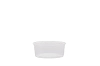 Feinkostbecher inkl. Deckel, transparent, 200 ml, Rund, ⌀ 10, Höhe 4,1 cm