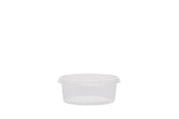 Feinkostbecher inkl. Deckel, transparent, 200 ml, Rund, ⌀ 10, Höhe 4,1 cm