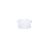 Feinkostbecher inkl. Deckel, transparent, 250 ml, Rund, ⌀ 10 cm, Höhe 5 cm