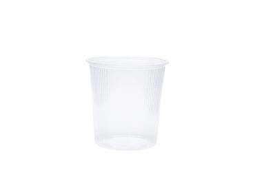 Feinkostbecher inkl. Deckel, transparent, 500 ml, Rund, ⌀ 10 cm, Höhe 10,5 cm