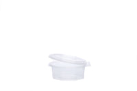 Feinkostbecher mit angehängtem Deckel, transparent, 375 ml, 8-eckig, ⌀ 13 cm, Höhe 5,5 cm