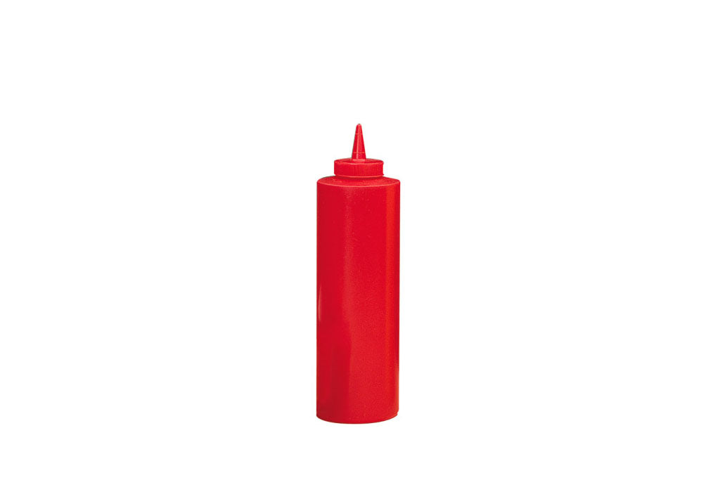 Flasche für Ketchup, rot, HDPE, 720 ml, ⌀7 cm, Höhe 24,2 cm