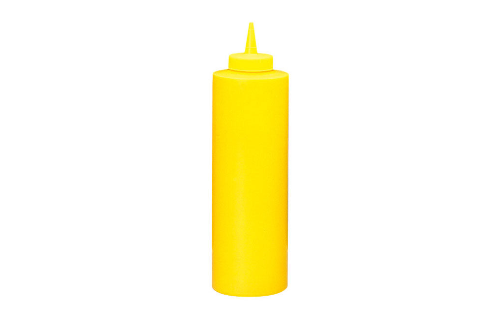 Flasche für Senf, gelb, HDPE, 720 ml, ⌀7 cm, Höhe 24,2 cm
