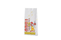 Hähnchen Warmhaltebeutel "Gockel", 2-lagig, bedruckt, Aluminiumfrei, PE-Einlage, 10,5 x 5,5 x 24 cm, Größe 1/2