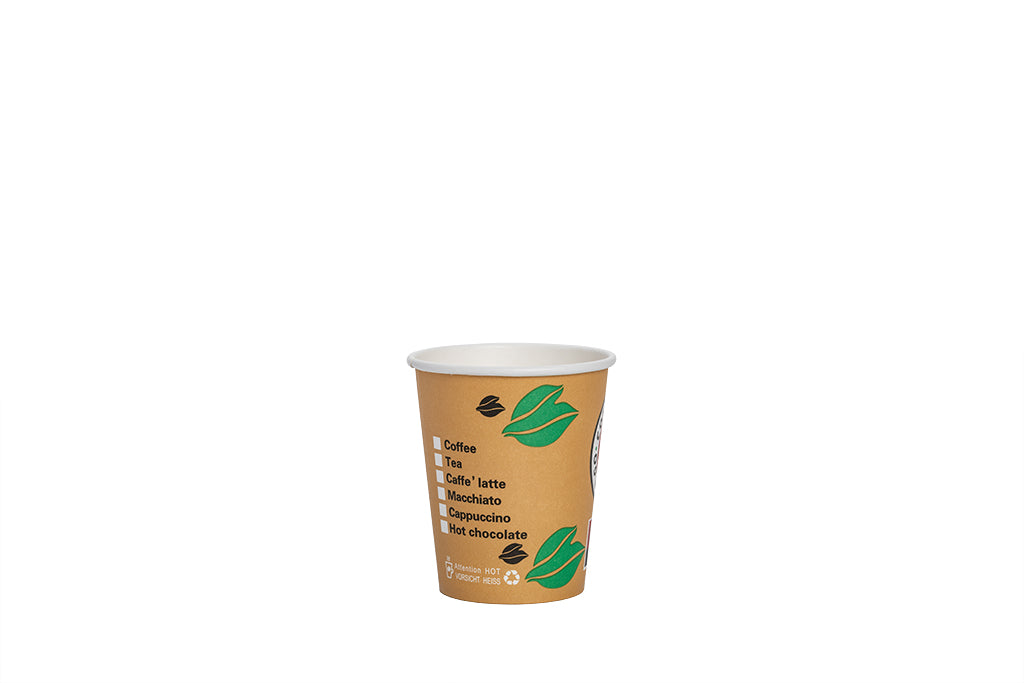 Kaffeebecher, Coffee to go Becher, Pappbecher, Paper Cup, Inhalt markierbar, 200ml, 8oz