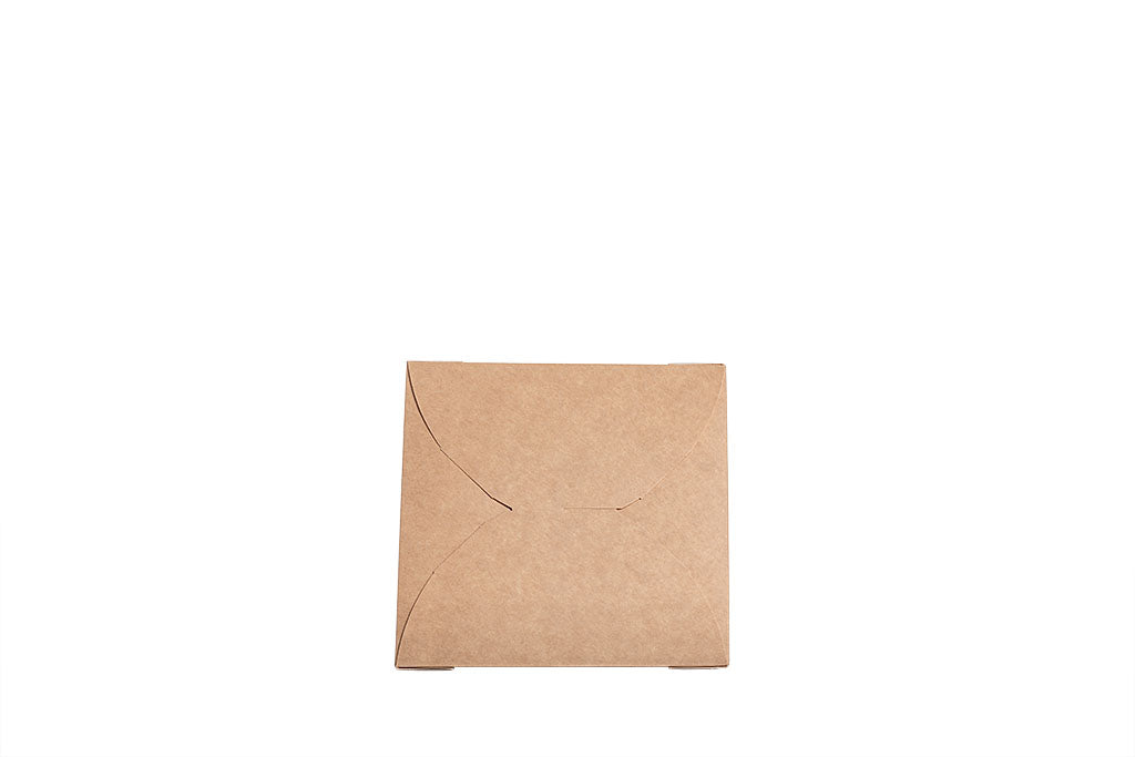 Lunchbox, Snackbox, "All Natural", Kraft-Papier, braun, ohne Kunststoff, fettdicht, 1000ml, 95 x 95 x 70 mm