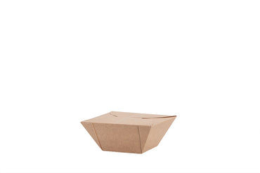 Lunchbox, Snackbox, "All Natural", Kraft-Papier, braun, ohne Kunststoff, fettdicht, 1000ml, 95 x 95 x 70 mm