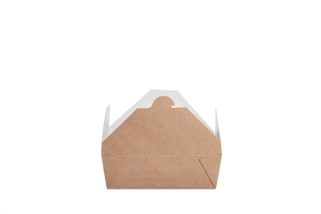 Lunchbox, Snackbox, "All Natural", Kraft-Papier, braun, ohne Kunststoff, fettdicht, 1600ml, 200 x 140 x 65 mm