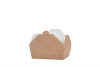 Lunchbox, Snackbox, "All Natural", Kraft-Papier, braun, ohne Kunststoff, fettdicht, 1600ml, 200 x 140 x 65 mm