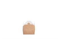 Lunchbox, Snackbox, "All Natural", Kraft-Papier, braun, ohne Kunststoff, fettdicht, 500ml, 110 x 90 x 50 mm