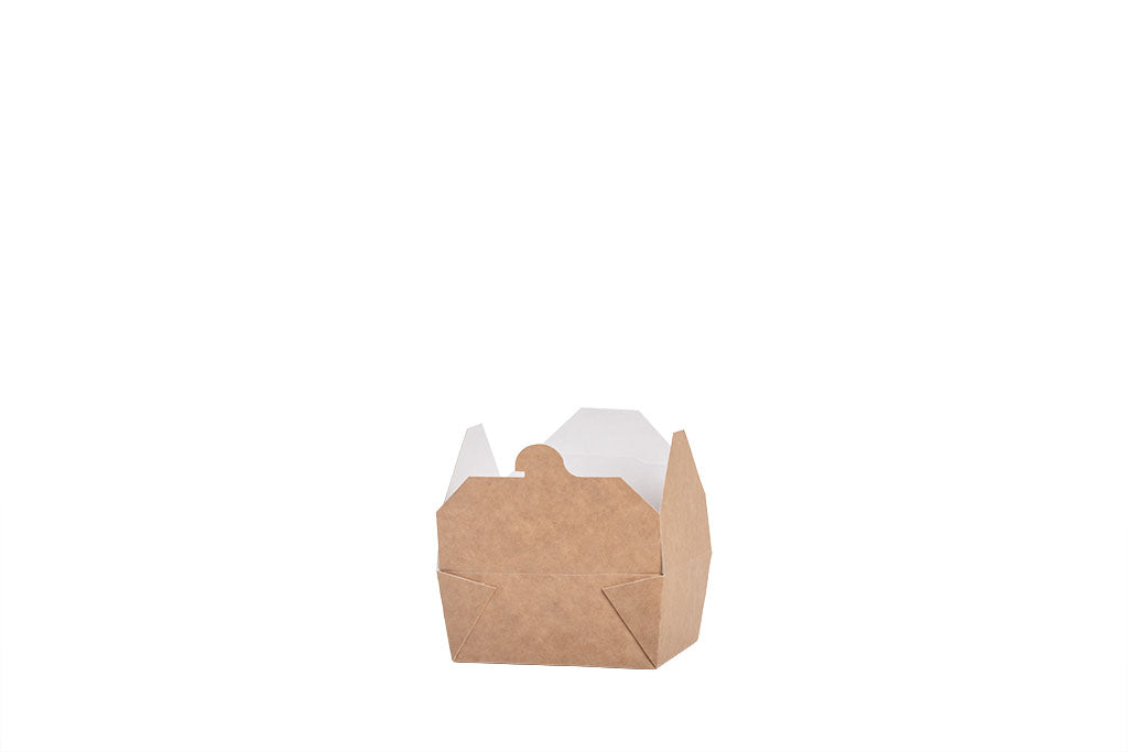 Lunchbox, Snackbox, "All Natural", Kraft-Papier, braun, ohne Kunststoff, fettdicht, 500ml, 110 x 90 x 50 mm