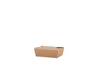 Lunchbox, Snackbox, "All Natural", Kraft-Papier, braun, ohne Kunststoff, fettdicht, 750ml, 140 x 100 x 50 mm