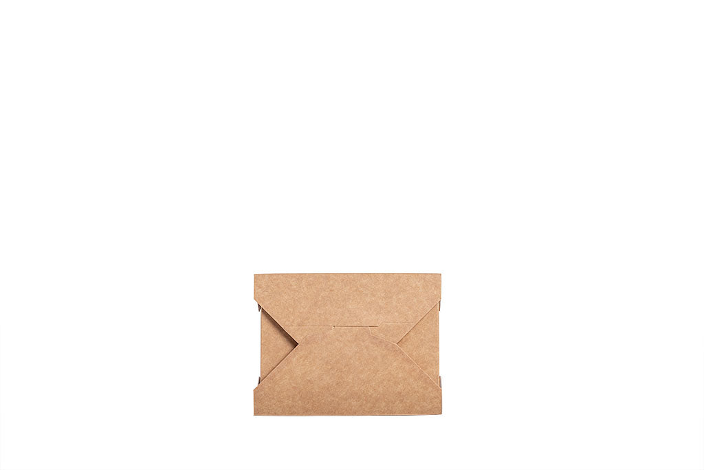 Lunchbox, Snackbox, "All Natural", Kraft-Papier, braun, ohne Kunststoff, fettdicht, 750ml, 140 x 100 x 50 mm