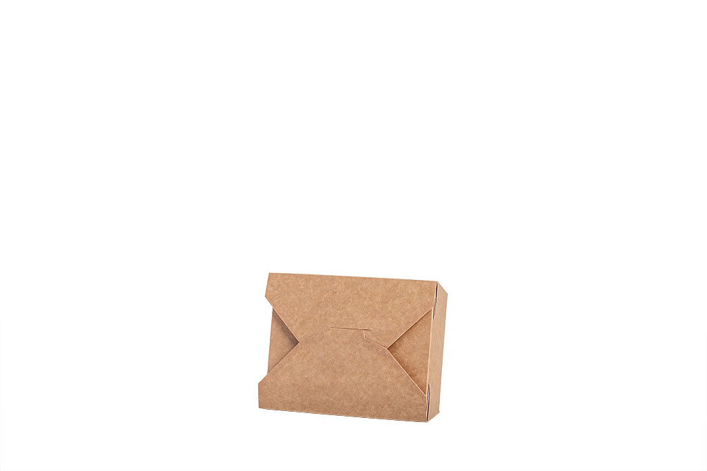 Lunchbox, Snackbox, "All Natural", Kraft-Papier, braun, ohne Kunststoff, fettdicht, 750ml, 140 x 100 x 50 mm
