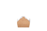 Lunchbox, Snackbox, "All Natural", Kraft-Papier, braun, ohne Kunststoff, fettdicht, 750ml, 140 x 100 x 50 mm