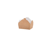 Lunchbox, Snackbox, "All Natural", Kraft-Papier, braun, ohne Kunststoff, fettdicht, 750ml, 140 x 100 x 50 mm