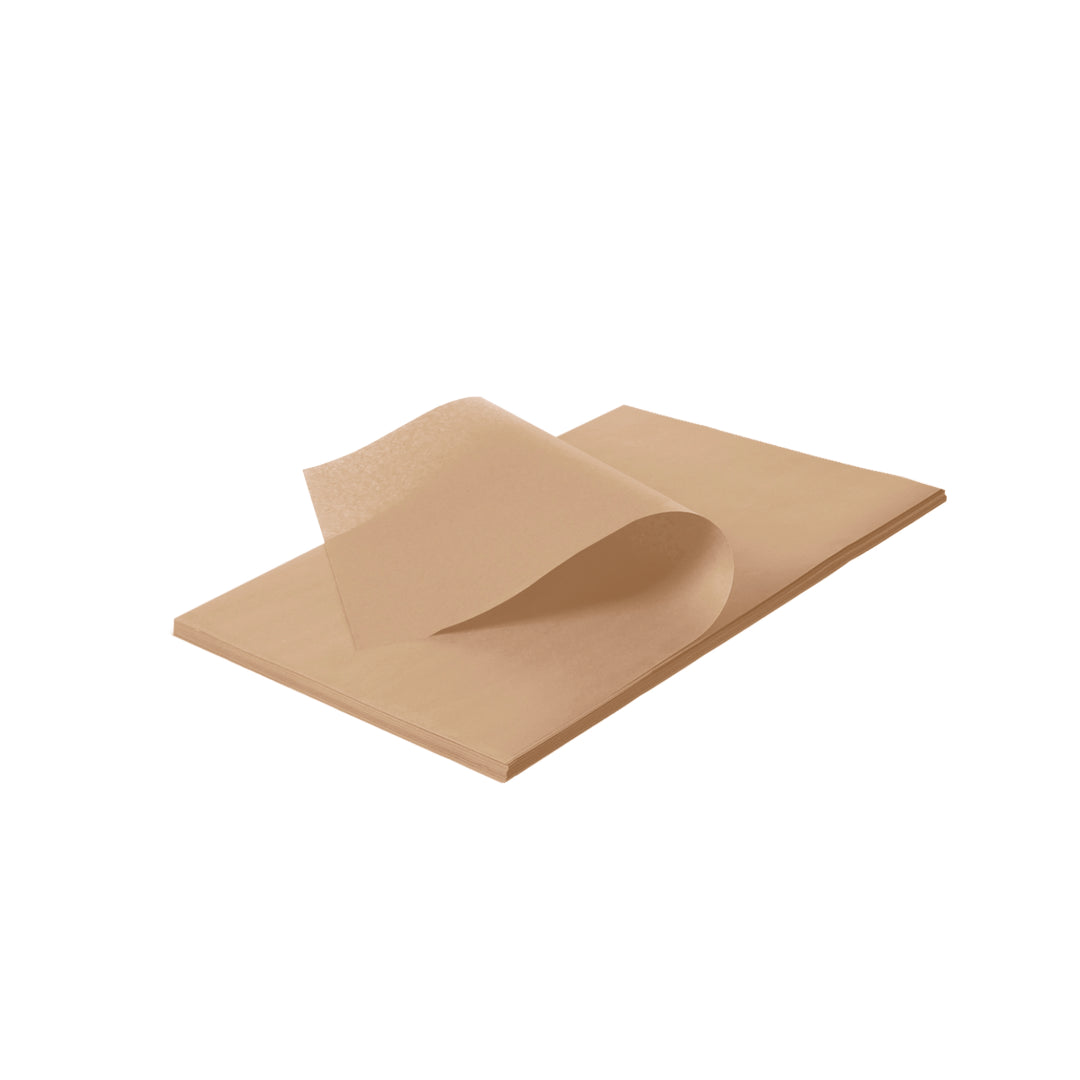 1000 Stk. Einschlagpapier braun, 25 x 38 cm, Pergament-Ersatz 1/8 Bogen