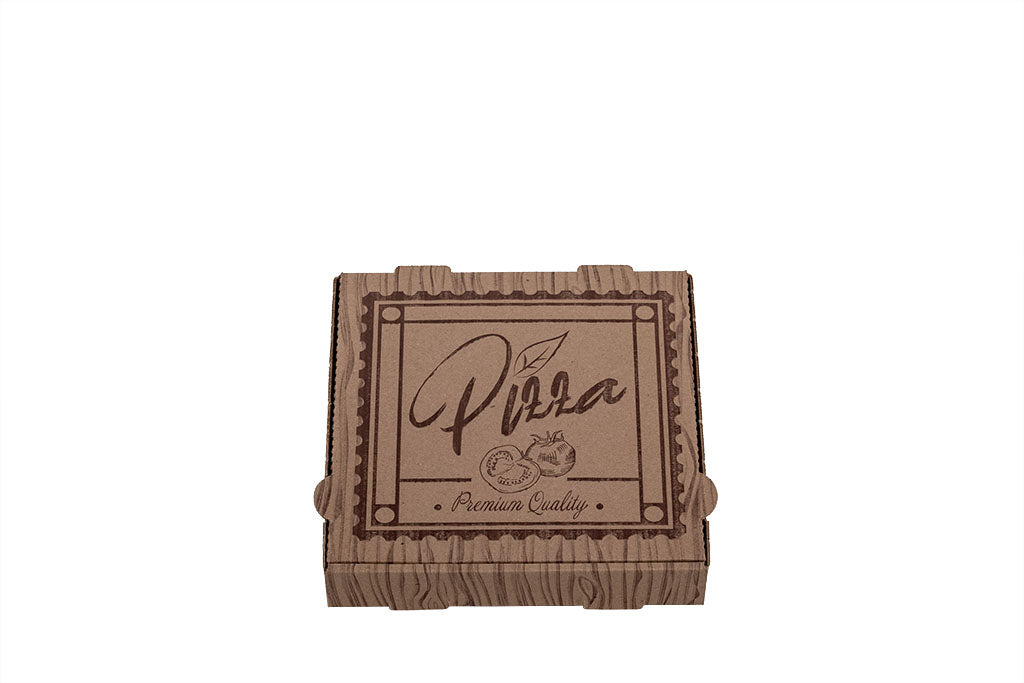 Pizzakarton 22, "Premium Quality", braun, 22 x 22 x 4 cm