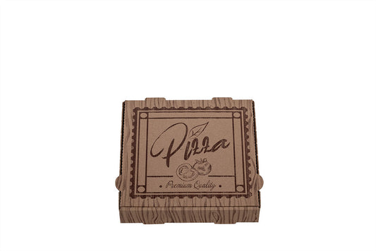 Pizzakarton 22, "Premium Quality", braun, 22 x 22 x 4 cm