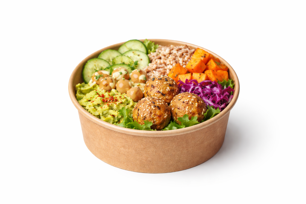 Bio Salatschale, Bowl, Kompostierbar, Karton, braun, 0°-70°C geeignet, 750 ml, Ø 150 mm