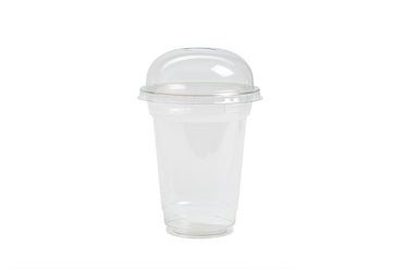 Smoothie Becher, Clear Cup, Kunststoffbecher (rPEt), glasklar, 300ml, 105mm x ⌀95mm