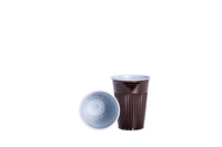 Trinkbecher, Automatenbecher, Thermo-Kaffeebecher, geriffelt, braun, 180ml, 7oz, ⌀70mm