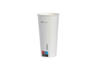 Trinkbecher, Kaltgetränkebecher, mit Eichstrich, aus Pappe, weiß, ⌀90mm, 500ml, 20oz
