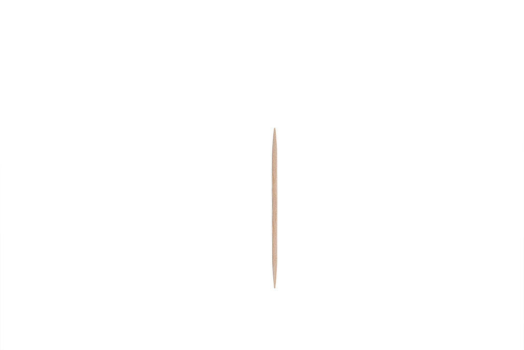 Zahnstocher, Holz, einzeln in Papier gehüllt, poliert, 6,7 cm Länge, ⌀ ca. 2 mm