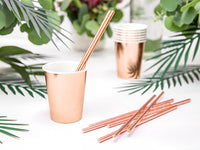 Becher, Pappe, roségold, glänzend, ohne Druck, 220 ml, Ø 7 cm