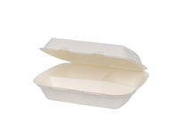 Bio Menü-Box, 3-geteilt, aus Bagasse, weiß, 241 x 203 x 69 mm