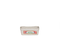 Bio Obstschale, Beerenschale, Holzschliff, naturweiß, "frische Beeren"-Motiv, 250 g, 140 x 90 x 52 mm