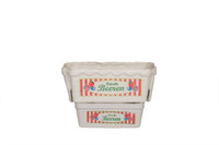 Bio Obstschale, Beerenschale, Holzschliff, naturweiß, "frische Beeren"-Motiv, 500 g, 180 x 110 x 71 mm