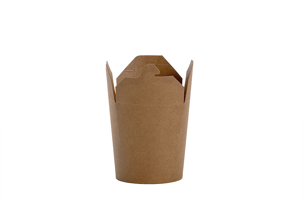 Bio Snackbox, Dönerbox, braun, unbedruckt, Pappe, 26 OZ, 710 ml, 85 mm x 100 mm x 96 mm