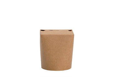 Bio Snackbox, Dönerbox, braun, unbedruckt, Pappe, 26 OZ, 710 ml, 85 mm x 100 mm x 96 mm