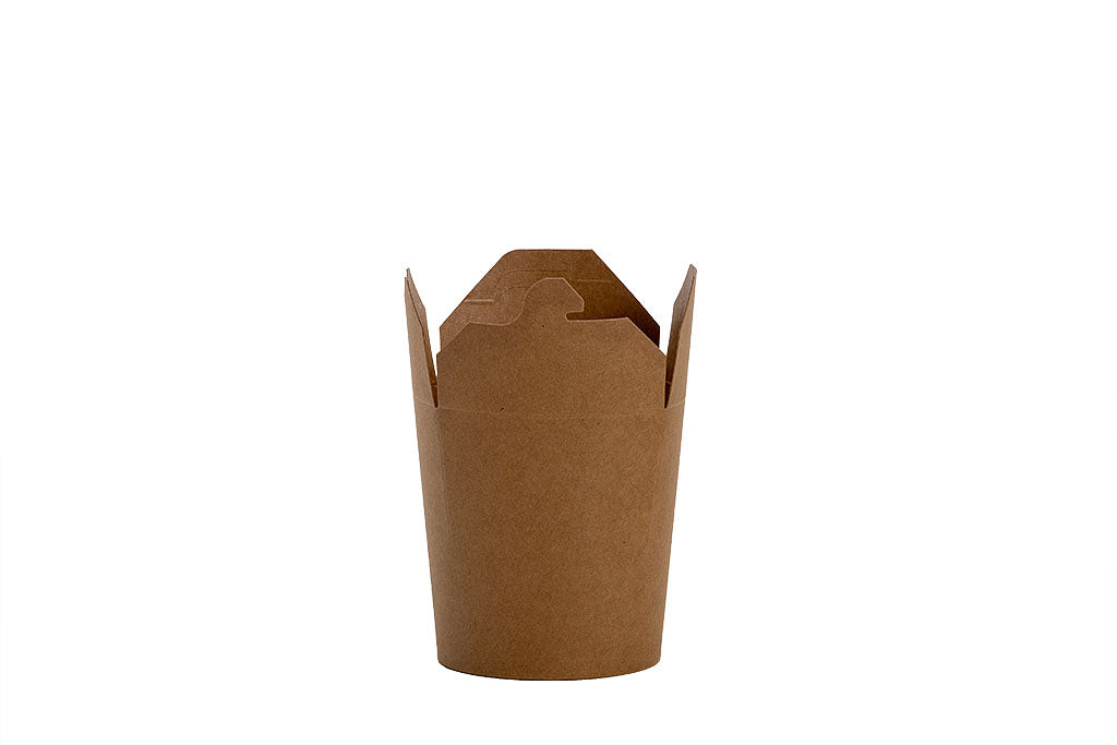 Bio Snackbox, Dönerbox, braun, unbedruckt, Pappe, 16 OZ, 470 ml, 85 mm x 80 mm x 100 mm
