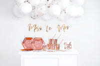 Deko-Set, "Bride to be", Deko für den Junggesellinnenabschied, roségold, 60 Teile