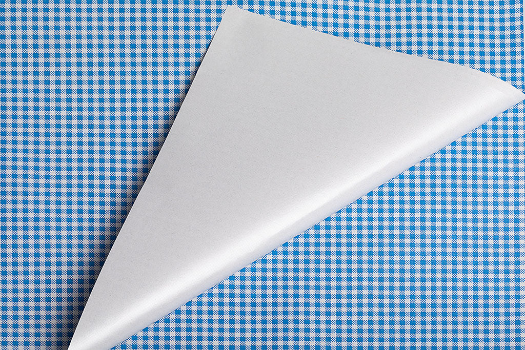 Frischpack Papier für Fleisch und Käse 37x50 cm 1/4 Bogen blau-weiß KARO