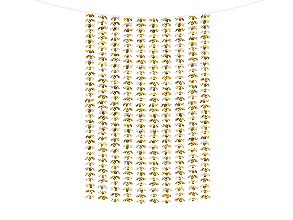 Girlande für die Hintergrund Dekoration, Blumen, gold, 100 x 210 cm