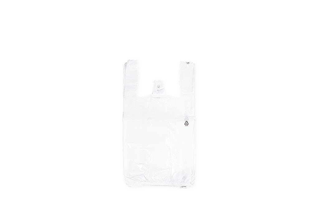 Hemdchentragetasche, weiß, MDPE, extra stark, 280 x 140 x 480 mm