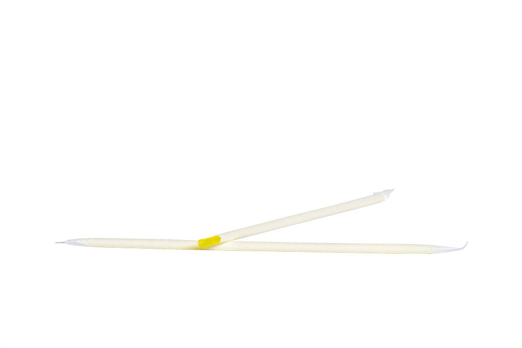 Kunststoff Trinkhalme, Plastik Strohhalme, gerade, gelb, 190 mm lang, ⌀5 mm