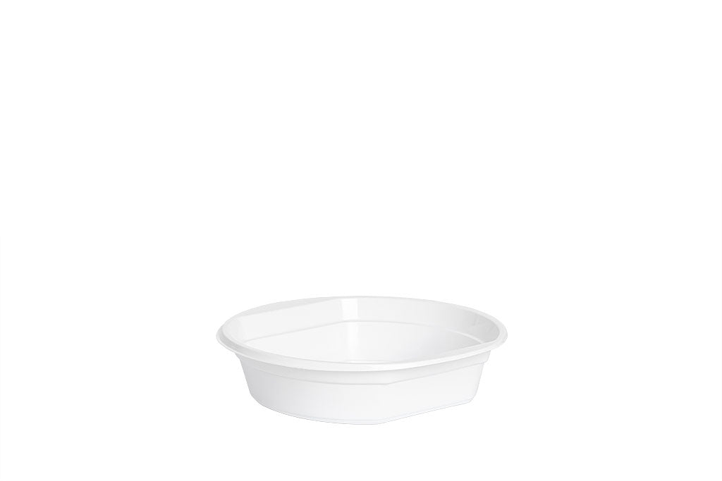 Mehrweg Suppen Schale aus Kunststoff, 350 ml, weiß, wiederverwendbar, Tiefe 4 cm, ⌀14,4 cm