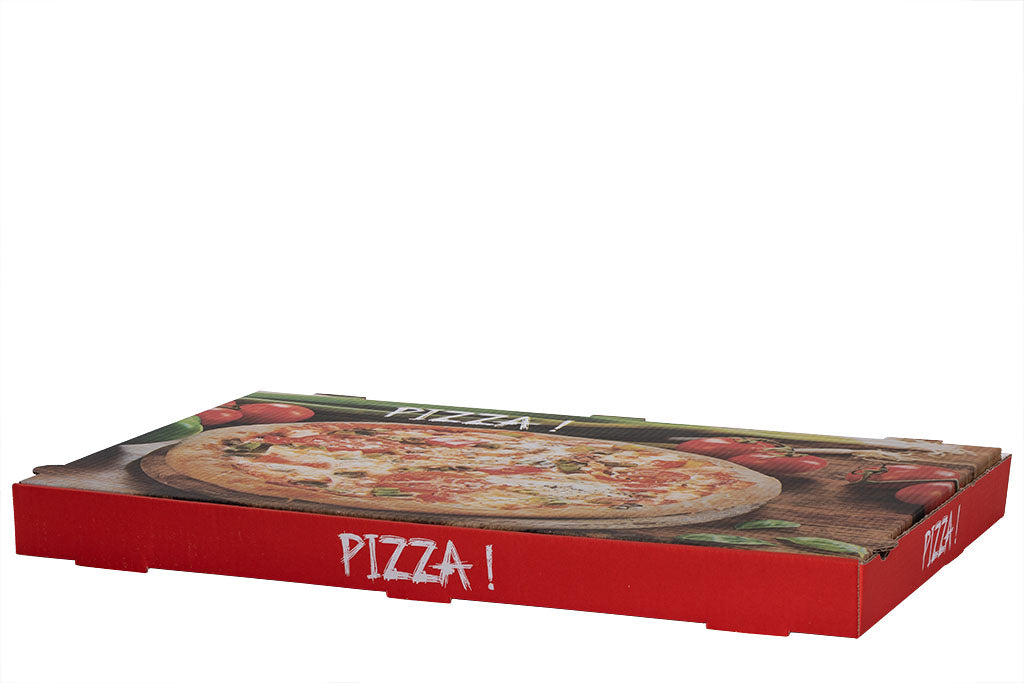 Pizzakarton 60, "Pizza!", weiß, 60 x 40 x 5 cm