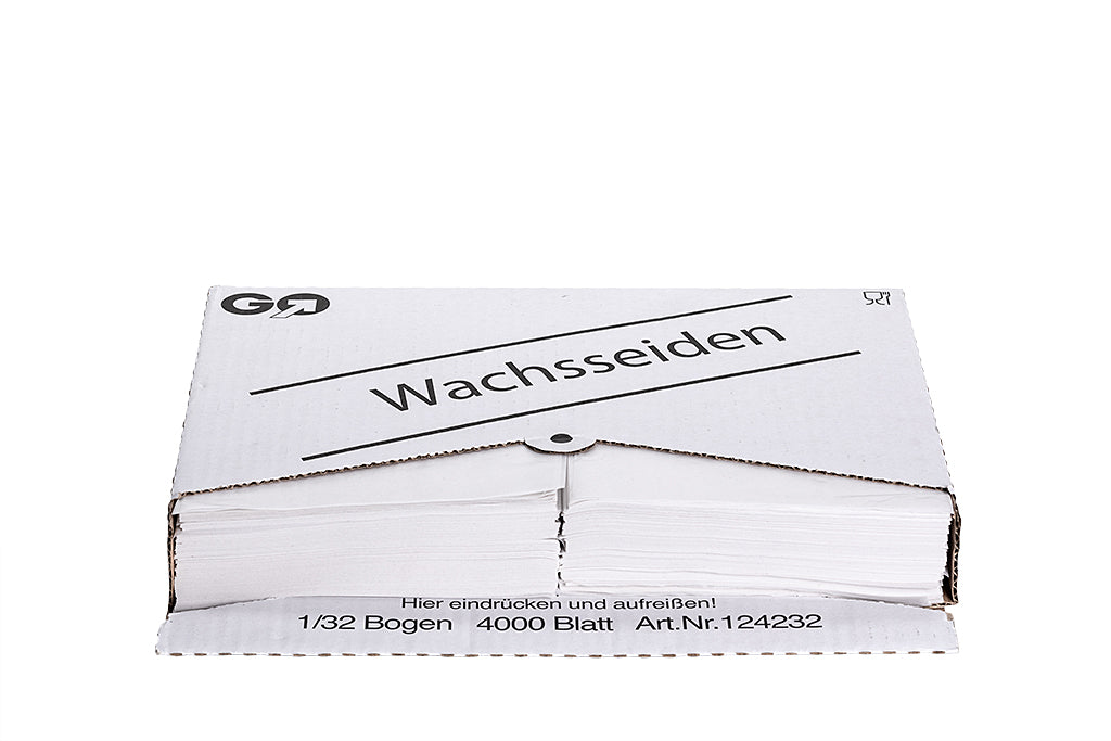 Sahneabdeckpapier, Wachsseiden, weiß, 1/32 Bogen, 11 x 16 cm