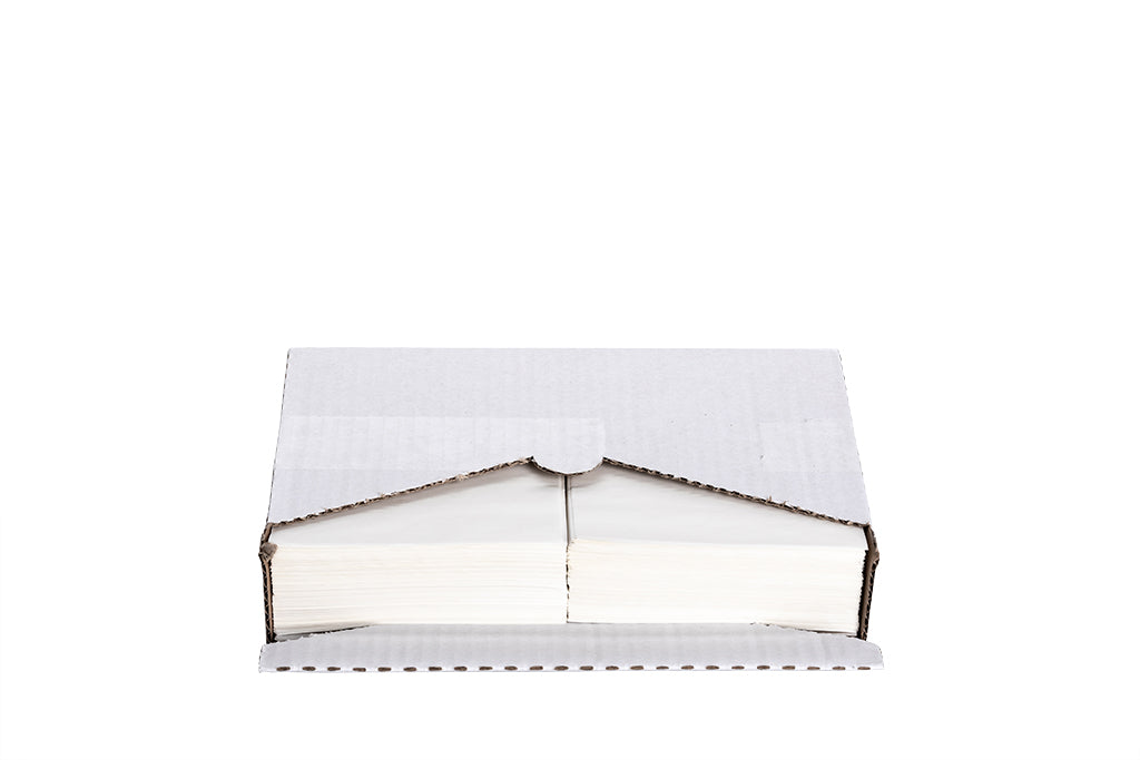 Sahneabdeckpapier, ohne Wachsbeschichtung, Paraffin und Palmöl frei, weiß, 12 x 18 cm
