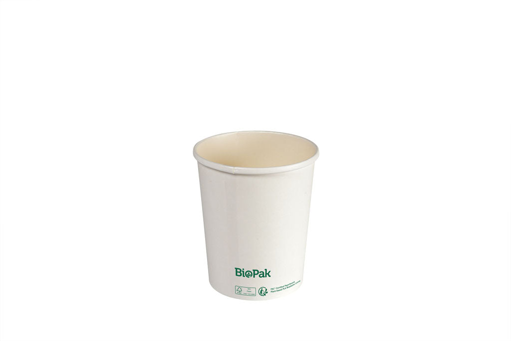 Schale, Bowl Ronda SLIM, Karton/PLA, weiß, 950 ml, Höhe 13,5 cm, ⌀11,7 cm