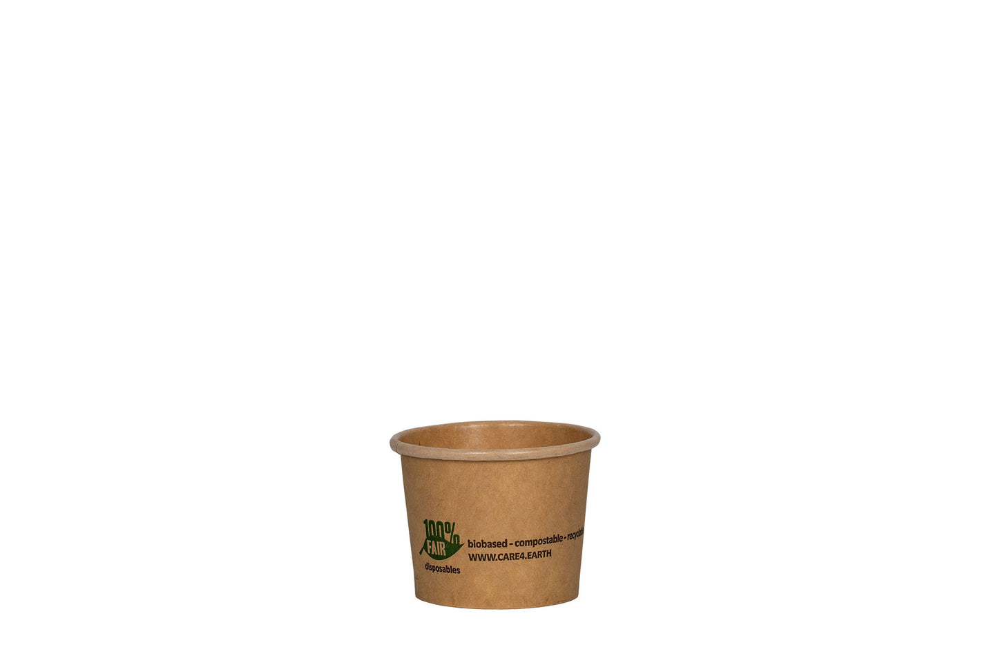 Soßen- und Dippbecher, Pappe, braun, rund, 60 ml, 2oz, ⌀ 6,1 cm, Höhe 4,8 cm, kompostierbar nach DIN EN 13432