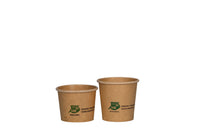 Soßen- und Dippbecher, Pappe, braun, rund, 60 ml, 2oz, ⌀ 6,1 cm, Höhe 4,8 cm, kompostierbar nach DIN EN 13432