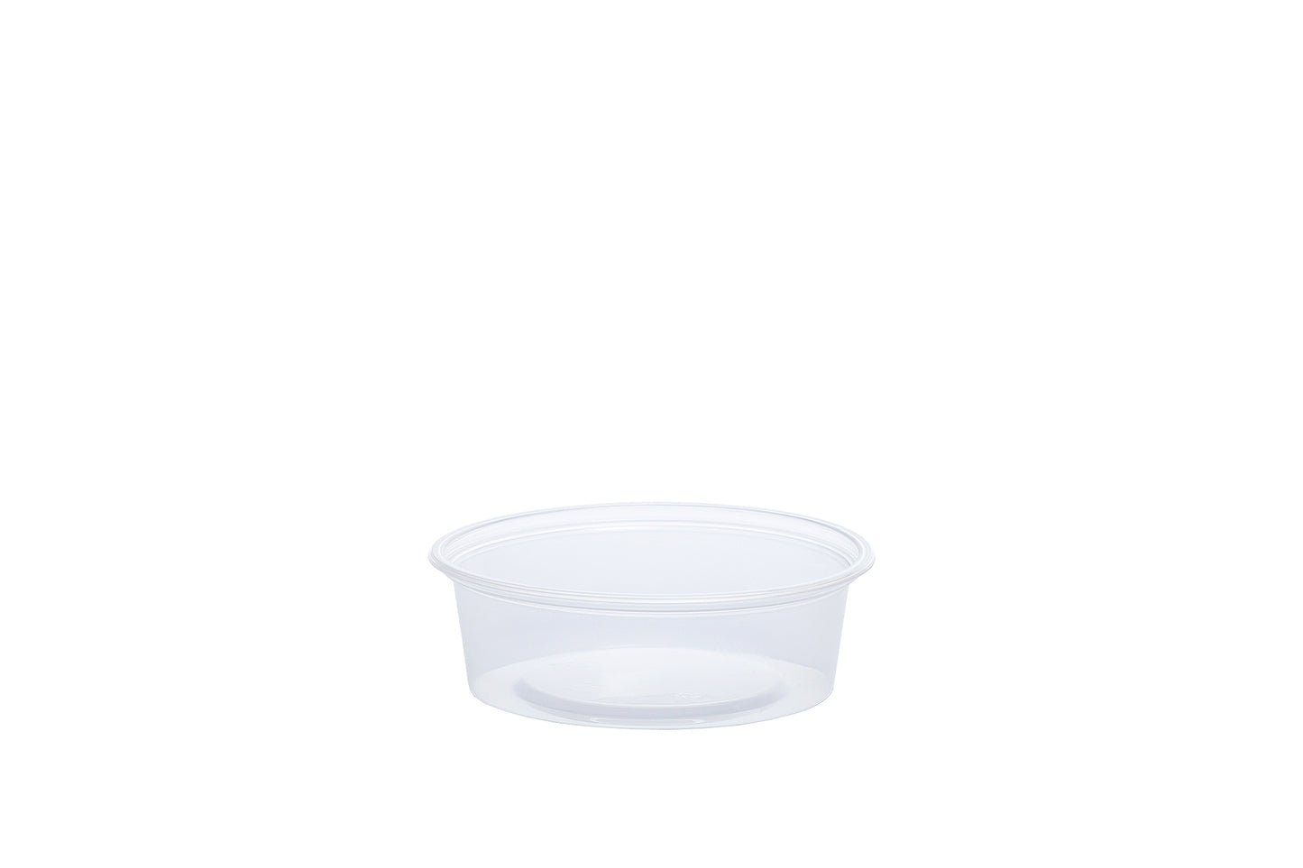 Soßen- und Dippbecher incl. Deckel, transparent, 50 ml, Rund, ⌀ 7 cm, Höhe 2,3 cm