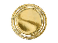 Teller, Pappe, gold, glänzend, ohne Druck, Ø 23 cm